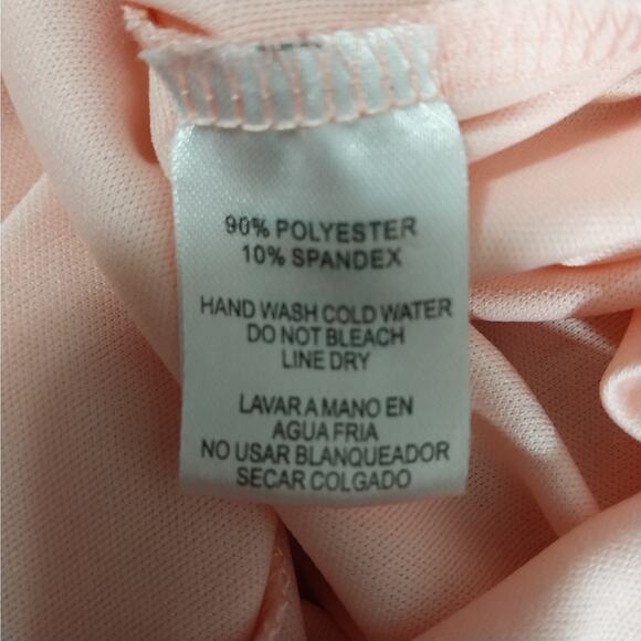 NWOT! WINDSOR! PEACHY PINK ULTRA STRETCH JEWELED, SHIMMERING DRESS! SZ L - Picture 10 of 11